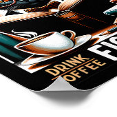 Lesen Sie verbotene Bücher trinken Kaffee Kampf Bö Poster (Ecke)