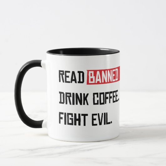 Lesen Sie verbotene Bücher trinken Kaffee kämpfen  Tasse (Links)