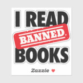 Lesen Sie verbotene Bücher Vinyl Stickers Aufkleber (Blatt)