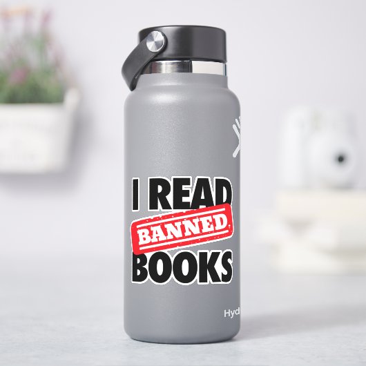Lesen Sie verbotene Bücher Vinyl Stickers Aufkleber (HydroFlask)