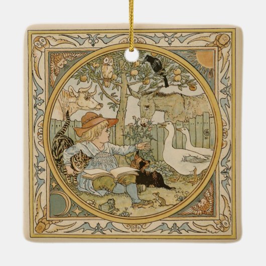 Lesen Spaß Keramikornament (Rückseite)