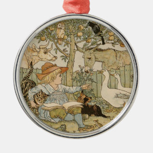 Lesen Spaß Ornament Aus Metall