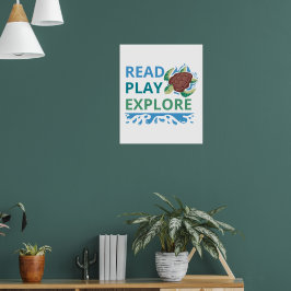 Lesen • Spielen • Entdecken Ozean-Abenteuer Poster