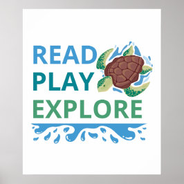 Lesen • Spielen • Entdecken Ozean-Abenteuer Poster