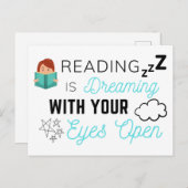 Lesen träumt mit Ihrer offenen Postkarte (Vorne/Hinten)