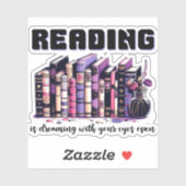 Lesen träumt mit offenen Augen Aufkleber (Blatt)