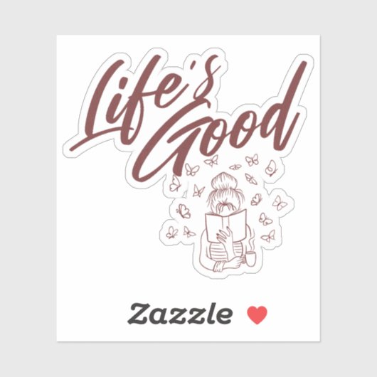 Lesen und Coffee Book Sticker (Blatt)