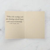 Lesen und Denken - Viktorianisches Zitat Karte (Innenseite)