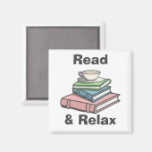 Lesen und Entspannen Magnet (Vorderseite/Rückseite)
