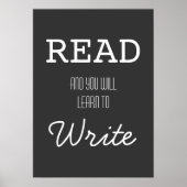 Lesen und Sie werden lernen Poster zu schreiben (Vorne)