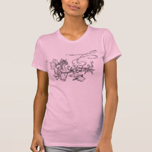 Lesen und Zurück zur schulischen Fee im Shirt