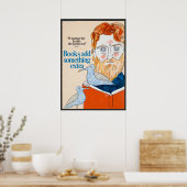 Lesen unverdienter Vintager Fotos Altes ästhetisch Poster (Küche)