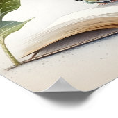 Lesen verwandelt Buchwürmer in Schmetterlinge Poster (Ecke)