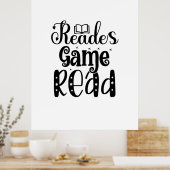 Lesen von Art Reades Game lesen Poster (Küche)