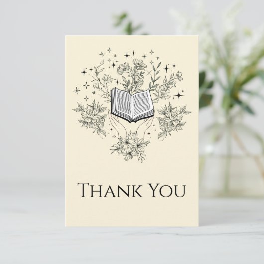 Lesen von Büchern Dankeskarte (Stehend Vorderseite)