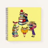 Lesen von Bücherschulkindern Notizblock (Vorderseite)