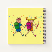 Lesen von Bücherschulkindern Notizblock (Rückseite)