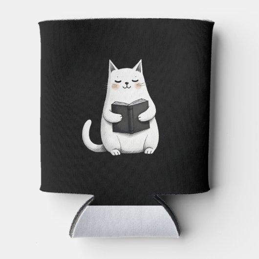 Lesen von Cat Funny Cat Buch Lover Dosenkühler (Vorderseite)