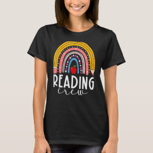 Lesen von Crew-Regenbogenbuch Lesewortlesen T-Shirt