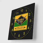 Lesen von Eisenbahnlinien, Beebline-Mauer Quadratische Wanduhr (Winkel)