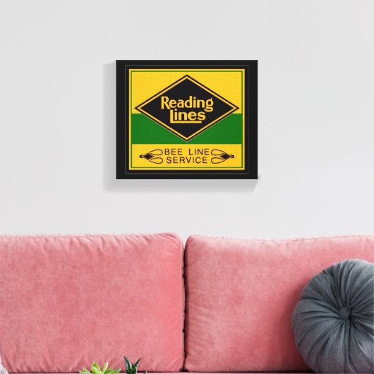 Lesen von Eisenbahnlinien, Beebline-Service Leinwanddruck (Insitu (Wohnzimmer))