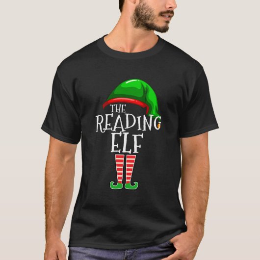 Lesen von Elf Group Matching Familie Weihnachtsges T-Shirt (Vorderseite)