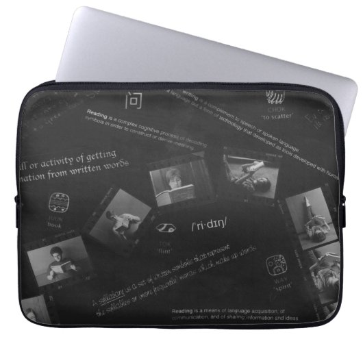 Lesen von Fotogramm Laptopschutzhülle (Vorderseite)