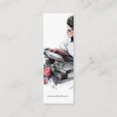 Lesen von Frauen Mini Visitenkarte (Rückseite)