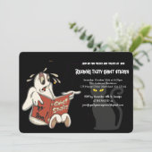 Lesen von Geistergeschichten Party, Halloween Einladung (Stehend Vorderseite)