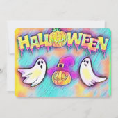 Lesen von Geistergeschichten Party, Halloween Einladung (Rückseite)