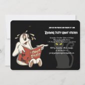 Lesen von Geistergeschichten Party, Halloween Einladung (Vorderseite)