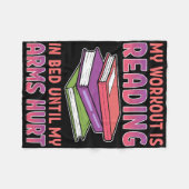 Lesen von Geschenken, die mein Workout in Bed lies Fleecedecke (Vorderseite (Horizontal))