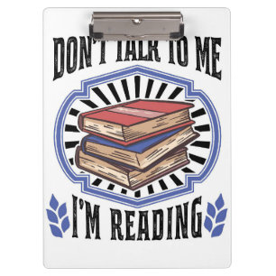 Lesen von Geschenken lese ich Bücher Klemmbrett