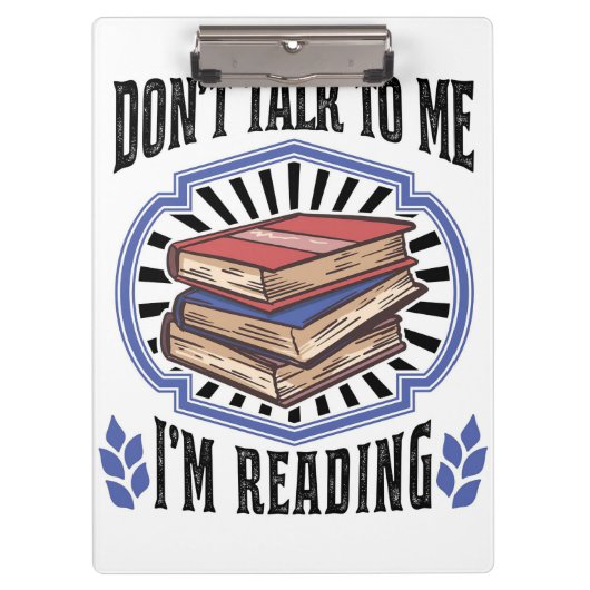 Lesen von Geschenken lese ich Bücher Klemmbrett (Vorderseite)