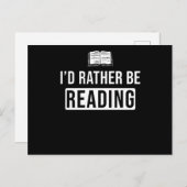 Lesen von Hobby-Geschenkbuch-Sprichwort Postkarte (Vorne/Hinten)