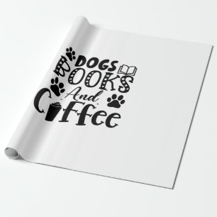 Lesen von Hunden und Büchern und Kaffee Geschenkpapier