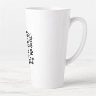 Lesen von Hunden und Büchern und Kaffee Milchtasse