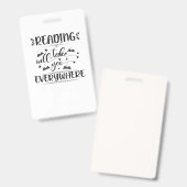 Lesen von Kunst bringt Sie überall Ausweis (Vorder- & Rückseite)