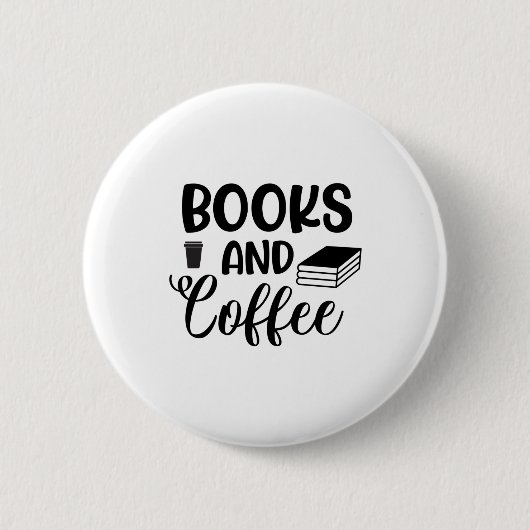 Lesen von Kunstbüchern und Kaffee Button (Vorderseite)