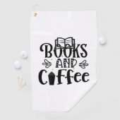 Lesen von Kunstbüchern und Kaffee Golfhandtuch (Insitu)