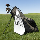 Lesen von Kunstbüchern und Kaffee Golfhandtuch (Gras)