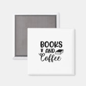 Lesen von Kunstbüchern und Kaffee Magnet (Vorderseite/Rückseite)