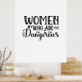 Lesen von Kunstfrauen, die gefährlich sind Poster (Küche)