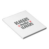 Lesen von Kunstlesern macht Führer Notizblock (angewinkelt)