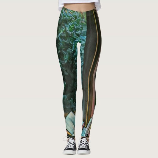 Lesen von Kunstwerken Leggings (Vorderseite)
