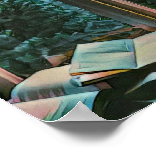 Lesen von Kunstwerken Poster (Ecke)