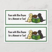 Lesen von Labrador Puppies-Lesezeichen Postkarte (Vorderseite)