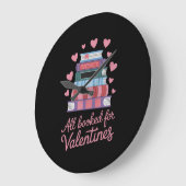 Lesen von Lehrern zum Valentinstag Große Wanduhr (Winkel)