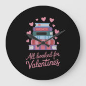 Lesen von Lehrern zum Valentinstag Große Wanduhr (Vorderseite)
