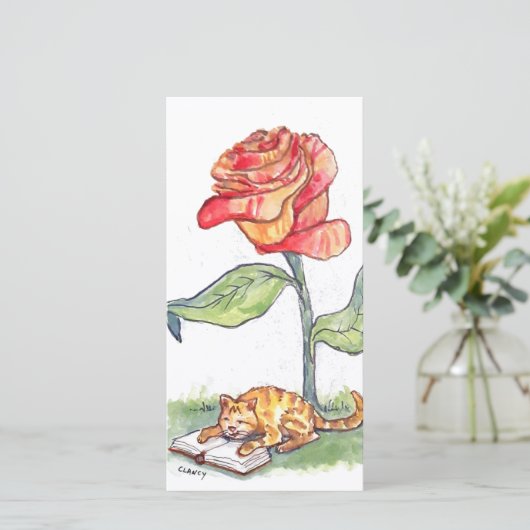 Lesen von Lesezeichen-Rose (Stehend Vorderseite)